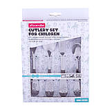 Набір дитячих столових приборів Kamille KM-5335 4 предмети Столові прибори з нержавіючої сталі, фото 2