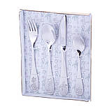 Набір дитячих столових приборів Kamille KM-5335 4 предмети Столові прибори з нержавіючої сталі, фото 8