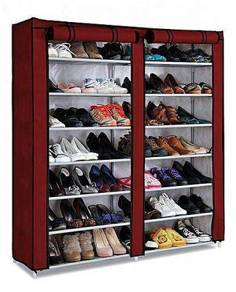 Подвійний складаний тканинний шафа для взуття T-2712C