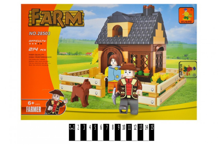 Конструктор "AUSINI" "Будинок фермера" 214дет. 28503 р.32*21,5*5см, шт