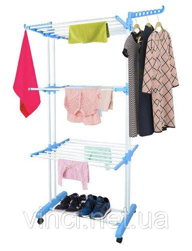 Сушарка для білизни Сушарка для одягу 170x50x75cm Malatec Польща Сушарка білизни одяг Вішалка для одягу Повілка, фото 1