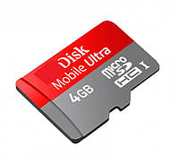 Карта памяти Disk Ultra microSD HC UHS-I 4GB Class 10 + SD adapter