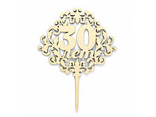 Топпер дерев'яний "30 років" 1 шт.