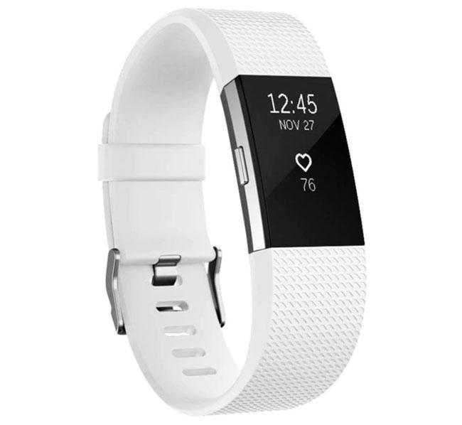 Силіконовий ремінець Primolux для фітнес браслета Fitbit Charge 2 - S White