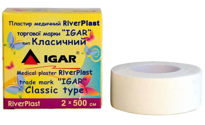 Пластир на котушці IGAR RiverPLAST Класичний білий 2 см х 5 м, фото 1