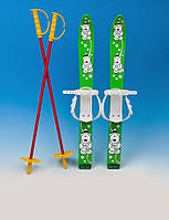Набор лыжный детский MARMAT 70 см (лыжи +крепление+ палки) цвет зеленый