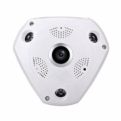 Панорамна VR WiFi IP-камера "риб'яче око" UKC 1317 IPC 1.3 mp 3D Wi-Fi DVR MicroSD White (N005789)