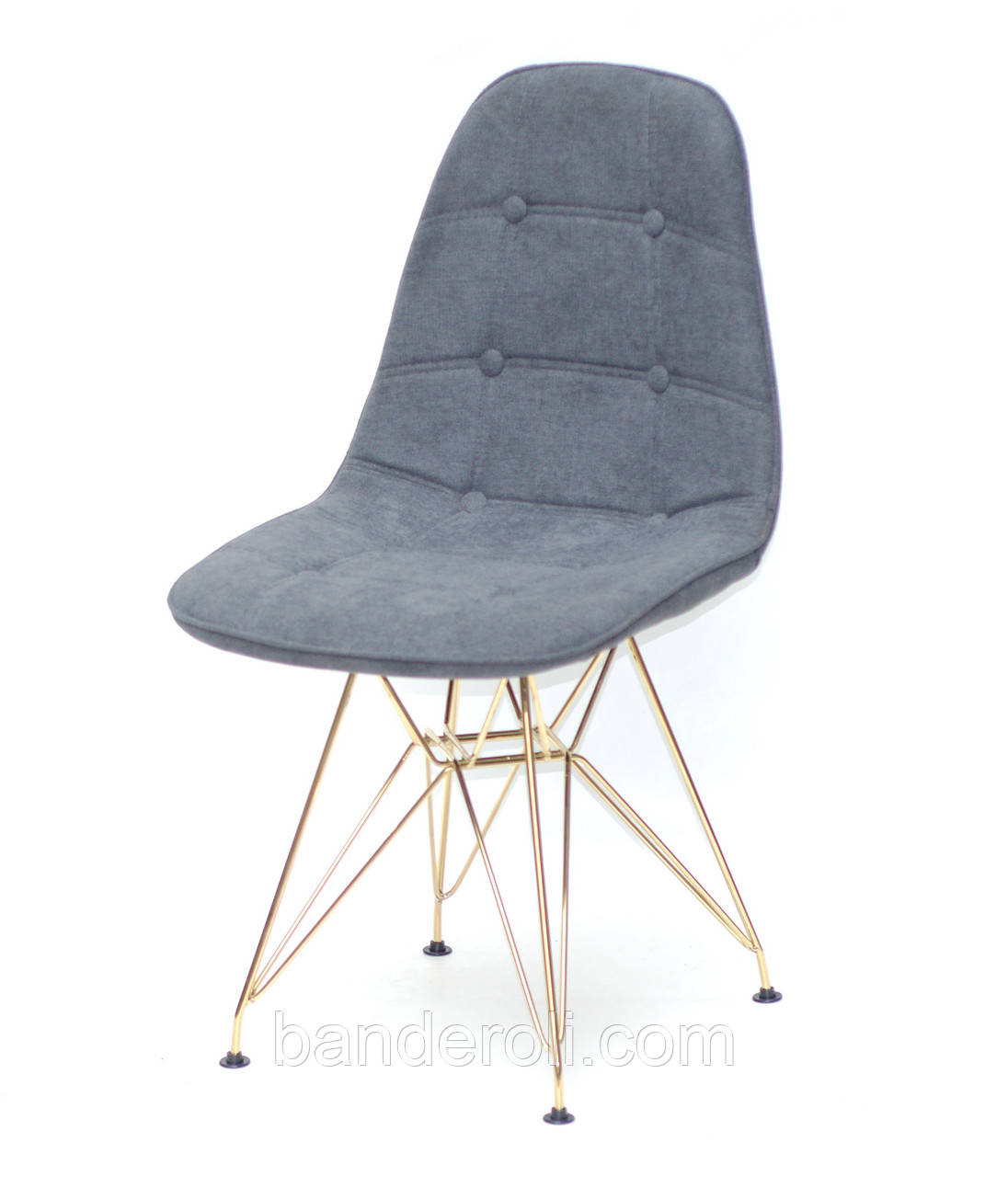 Стілець ALEX GD-ML ШЕНІЛ ТЕМН. СІРИЙ G-110, фото 1