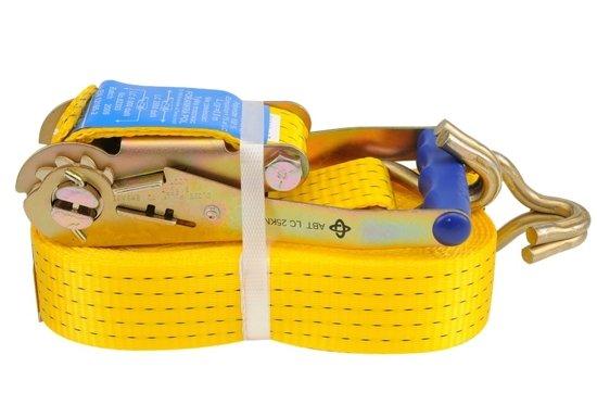 Стяжні ремені для кріплення вантажів з тріскачкою 50мм Х 8м Vorel 82393 (Польща), фото 1