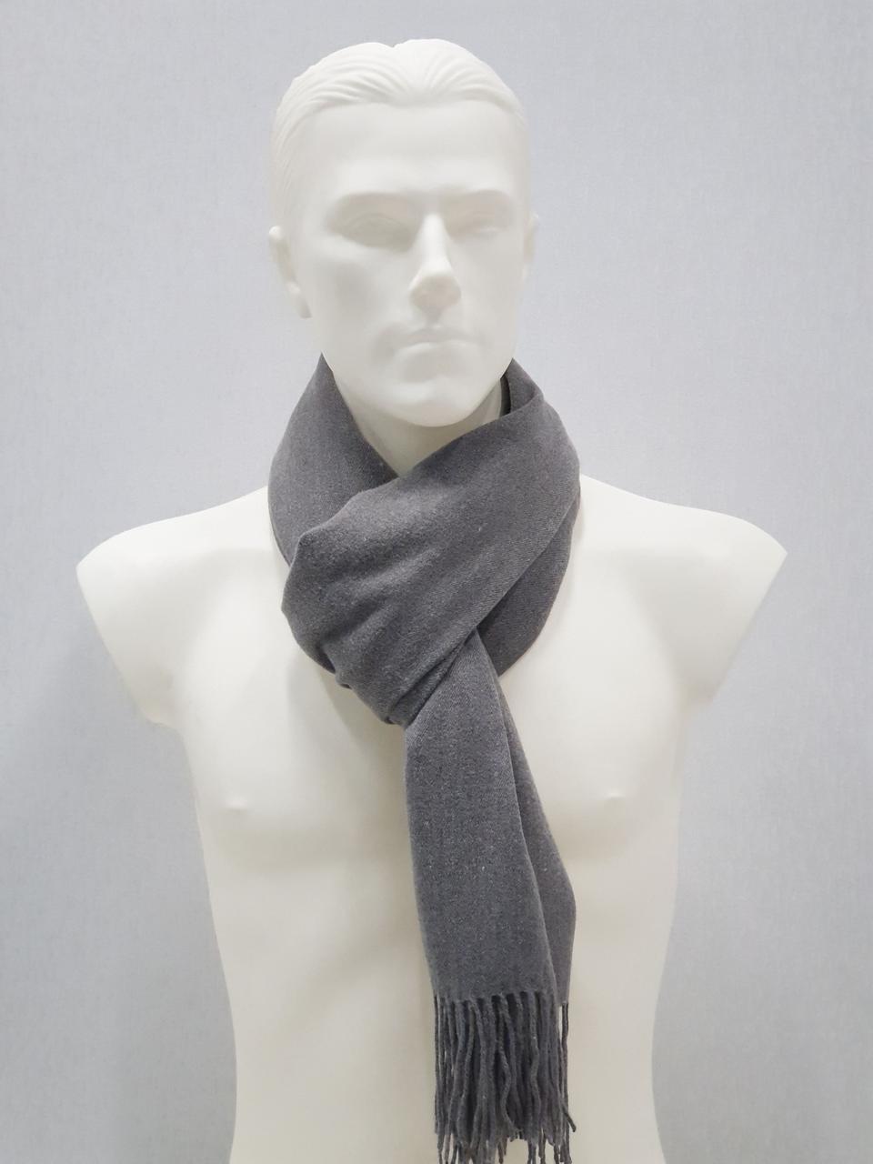 Шарф чоловічий M&JJ Мармаріс Світло-сірий меланж 65х185 см (8249), фото 1