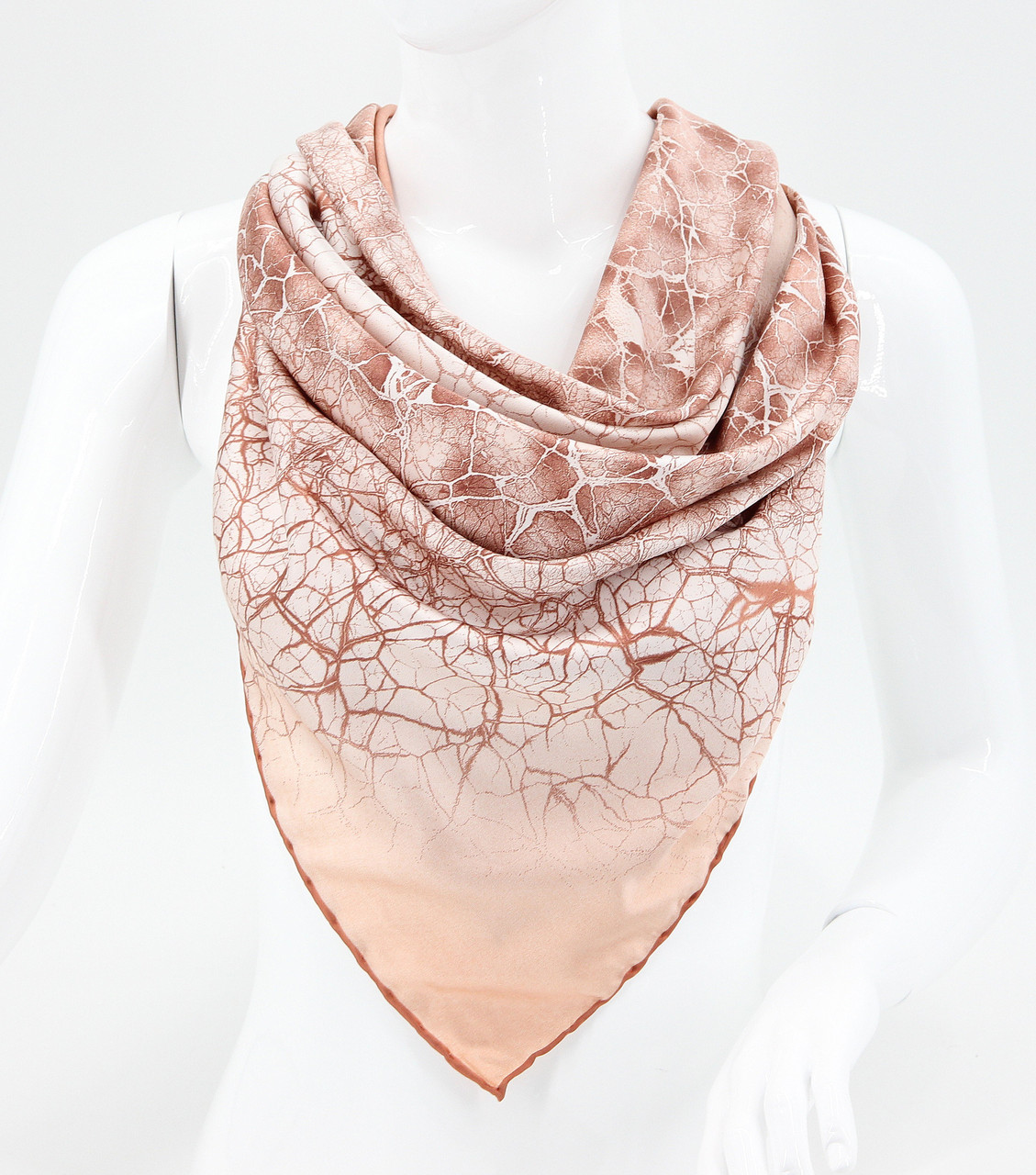 Хустка M&JJ ІЗМІР Шовк Персик 95х95 см (1959), фото 1