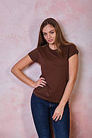 Женская футболка JHK COMFORT LADY цвет коричневый (CH)