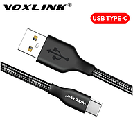 Кабель для зарядки телефону планшета Voxlink USB - Type-C 1м. Зарядний провід шнур ЮСБ на Тайп З W3X