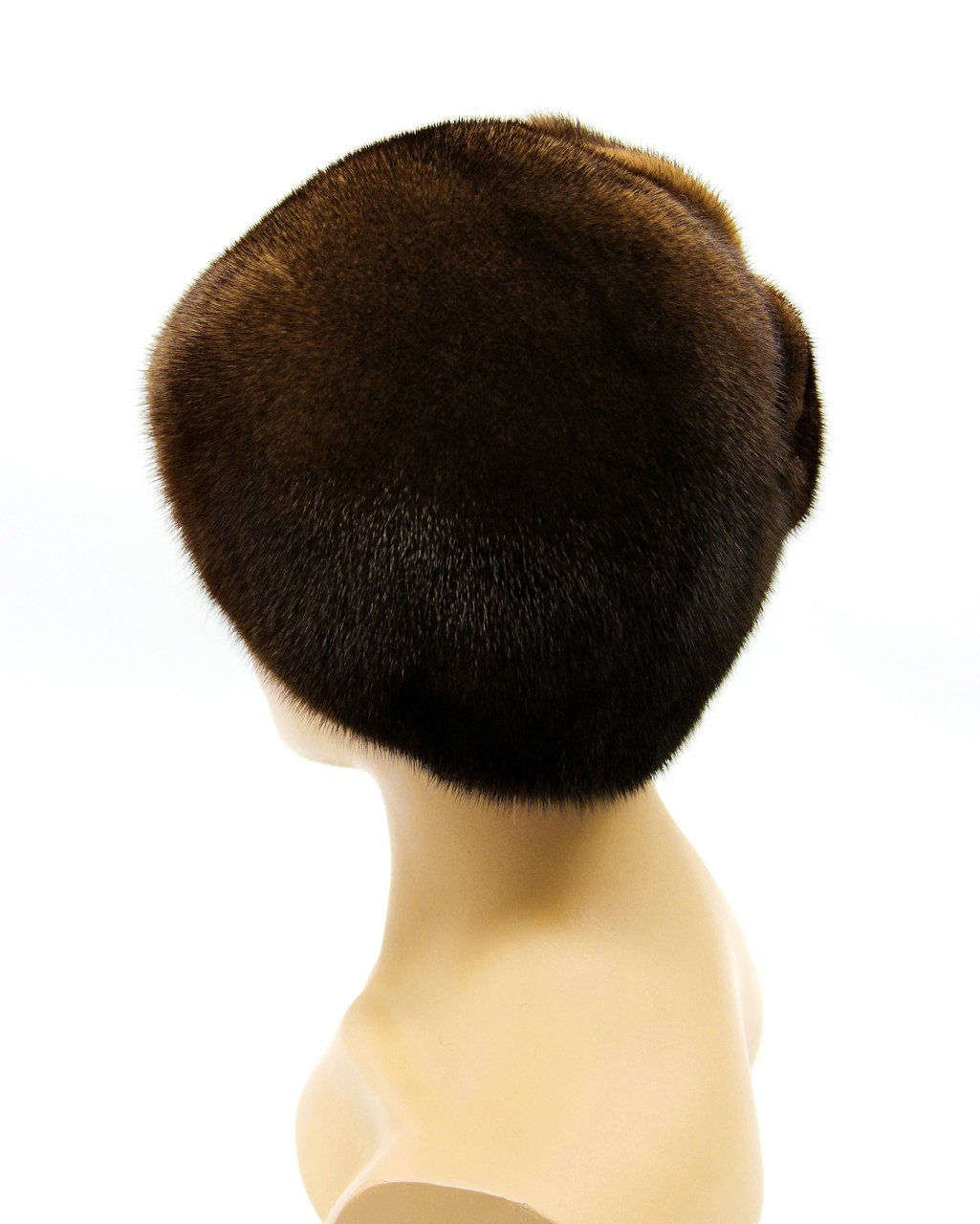 Меховая шапка из норки "Шарик с цветком", пастель. - фото 6 - id-p597683020