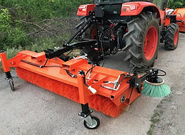 Щітка на мини-трактор 1,5 метра с бункером