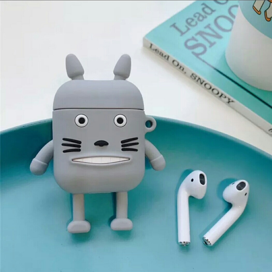 Силіконовий захисний чохол - Airpods Apple. Монстрик сірий