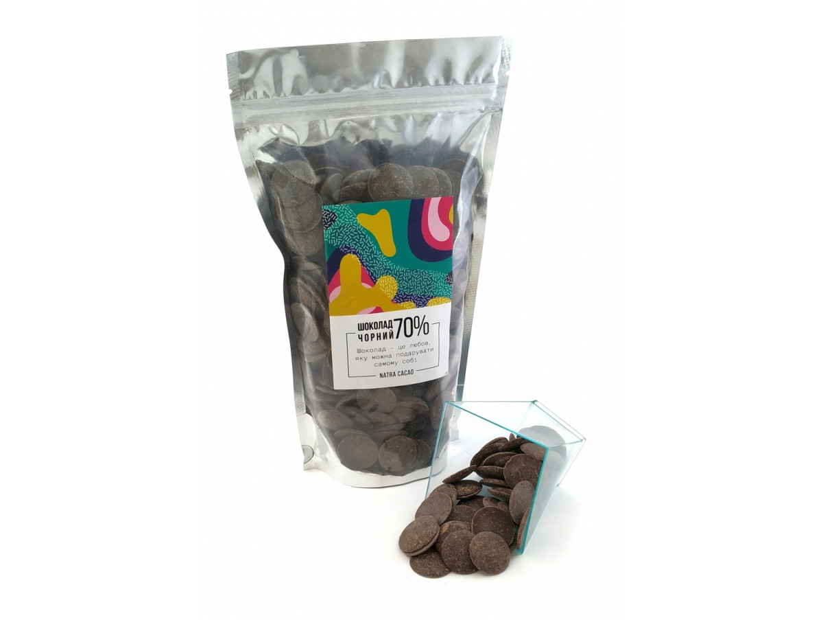 Шоколад чорний "Natra Cacao", 70 % какао 1 кг