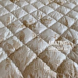 Ковдра на овчині "ODA" Розмір Євро 200*220 см Ковдра вовняна. Стьобана ковдра., фото 4