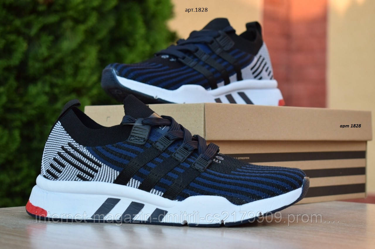 Чоловічі кросівки в стилі Adidas Equipment сині з чорним