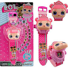 Дитячий наручний годинник з 3d проектором "Lol (Ляльки Лол)" в оригінальній упаковці