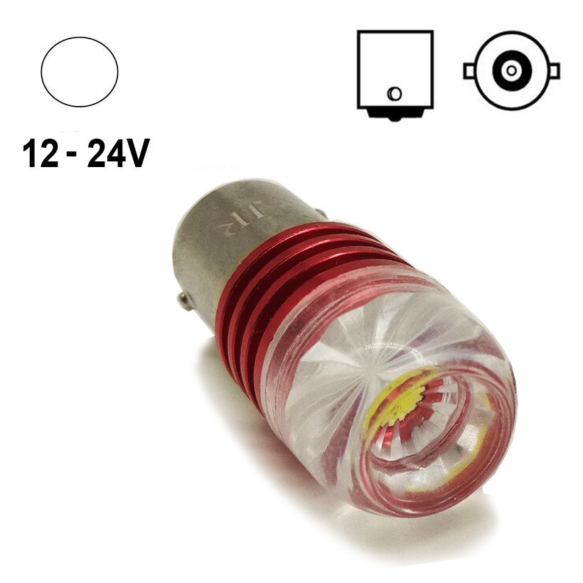 Автолампа Terra P21W/1156, цоколь BA15s, CREE 3535, лінза flower, 5W, білий, 12-24V