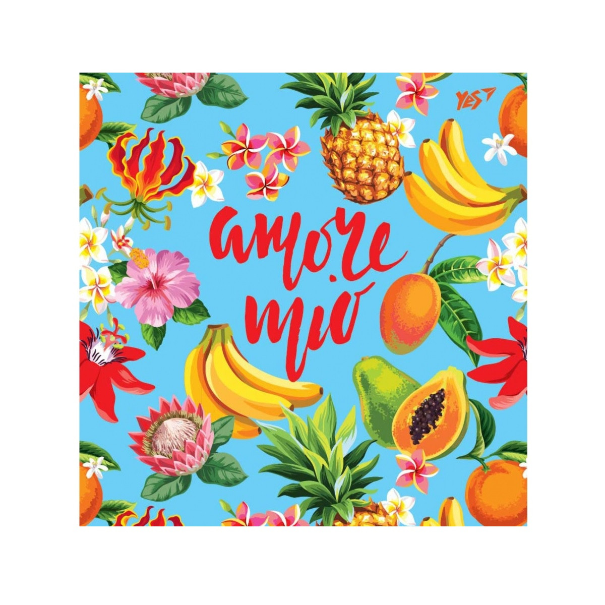 Блокнот інт. обл. 15х15см. "Tropical vibes" 151529 клітинка