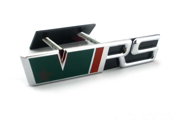 Емблема шильдик Skoda VRS (зелена) на решітку радіатора, фото 1
