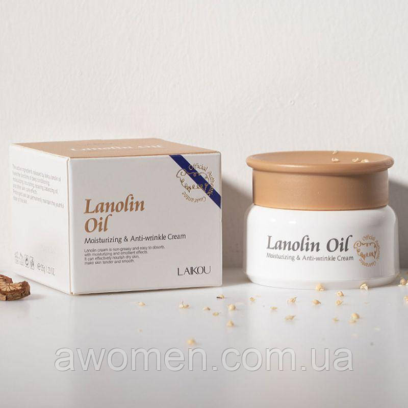 Крем для обличчя Laikou Lanolin Anti-Wrinkle cream проти зморщок із ланоліном 35 g