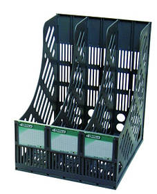 Лоток Вертикальний сірий, 3 відд. №4-402 4Oficce Чехія