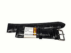 Ремінець Swiss для годинника 22 мм чорний опт