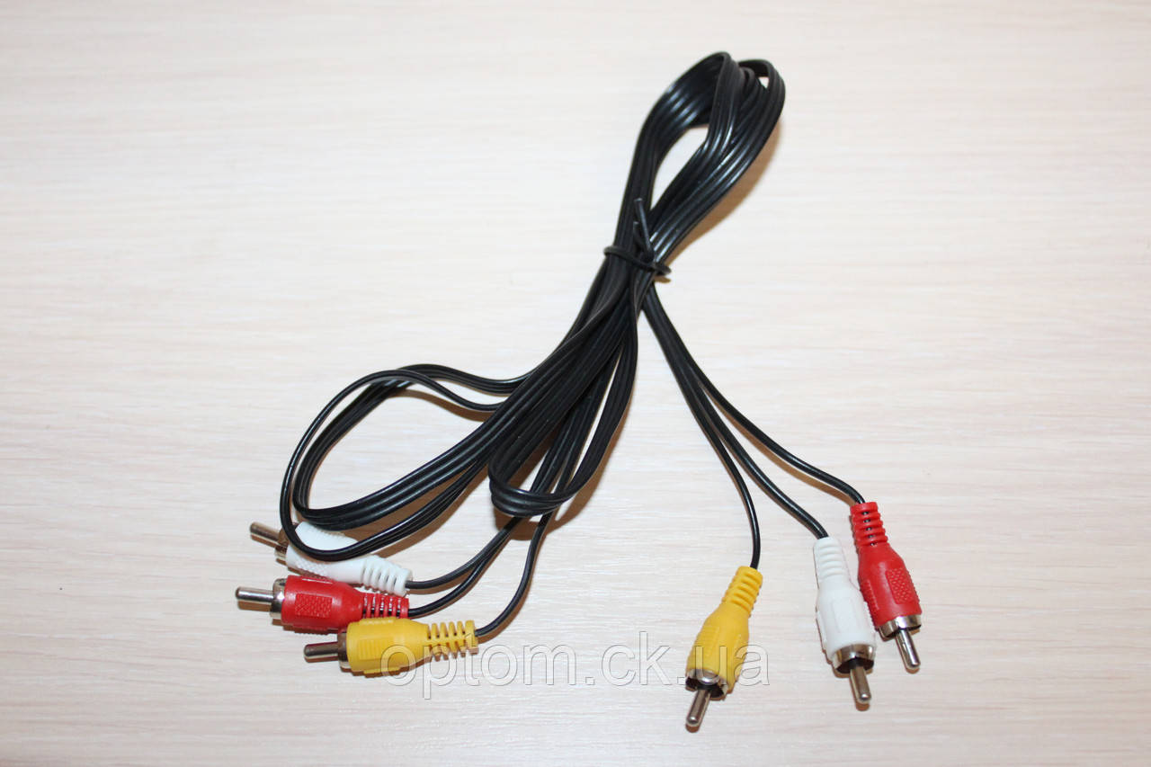Відео-Аудіо кабель 3RCA-3RCA 1.5 m