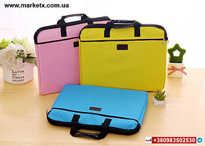 Рожева сумка А4 з тканини для документів код товару 10722, фото 3