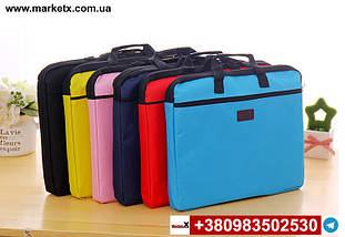 Чорна сумка А4 з тканини для документів код товару 10725, фото 2