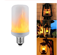 Светодиодная лампа "Пламя" с эффектом огня 5Вт Е27, 135х65мм 3 режима работы