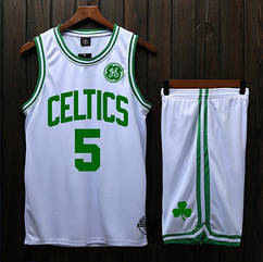 Баскетбольна біла форма Kevin Garnett No5 (майка + шорти) Boston Celtics