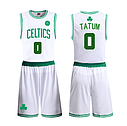 Баскетбольна біла форма Tatum No0 (майка + шорти) Boston Celtics, фото 2