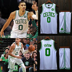 Баскетбольна біла форма Tatum No0 (майка + шорти) Boston Celtics