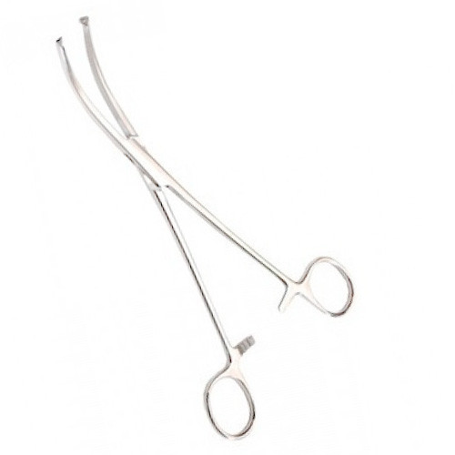 Затискач кровоспинний Кохера вигнутий 1х2 зубчастий 19,8 см, фото 1