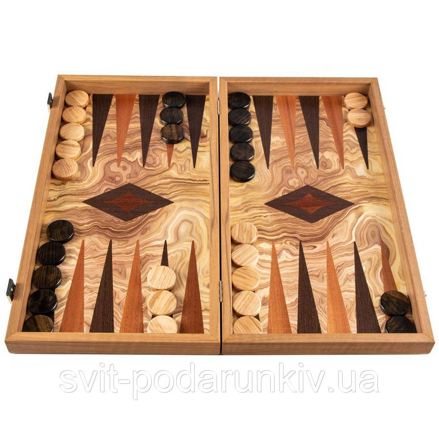 Нарди елітні подарункові з ексклюзивного оливкового віску TEE1, фото 1