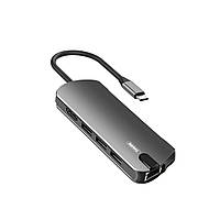 Док-станція Type-C Remax RU-U50 Wosan 4KHDMI, 3*USB 3.0, Type-C PD, LAN, TF/SD Card Slot