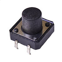 Кнопка тактовая 4pin 12x12 h9.5 (шток 6.0мм), Китай