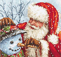 Набор для вышивания ТМ "LetiStitch" LETI 919 Дед Мороз и Снеговик