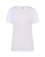 Женская футболка JHK COMFORT V-NECK LADY цвет белый (WH)