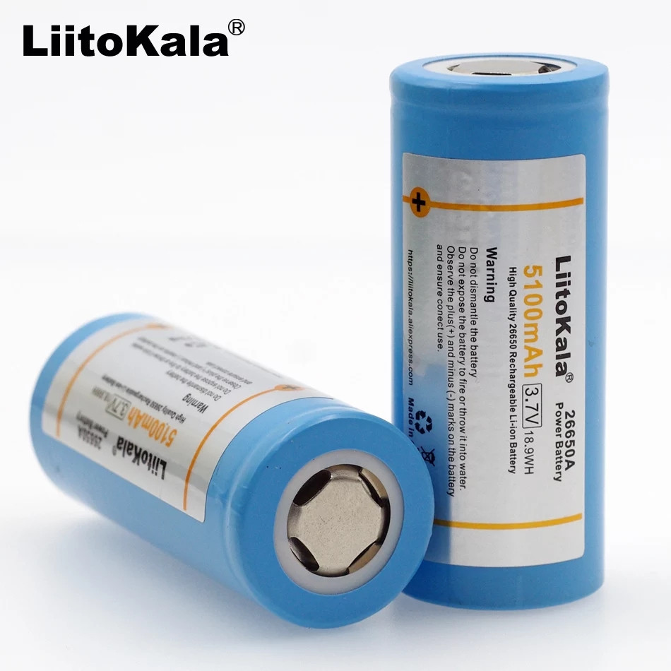 Аккумулятор Li-ion 26650 Liitokala 5000mAh