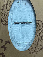 В'язаний дитячий плед блакитний, розмір 90х110 см