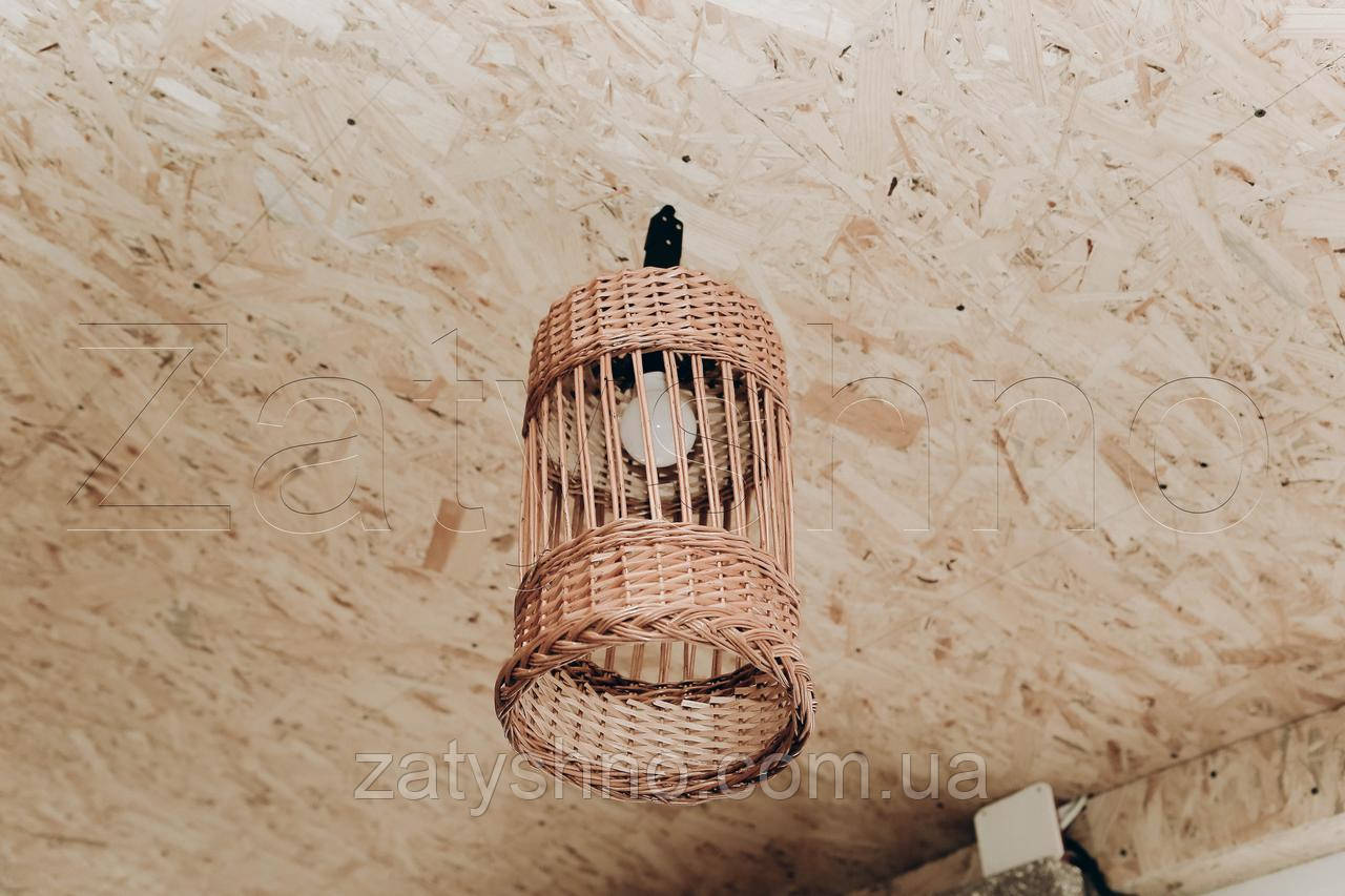 Плетена бра з лози <unk> люстри плетені з лози <unk> торшери абажури бра, фото 1