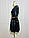Жіноче плаття з довгим рукавом молодіжне чорне приталене під пояс стильне, фото 4