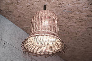 Плетена бра у формі дзвон із лози <unk> люстри плетені з лози  <unk> торшери абажури бра