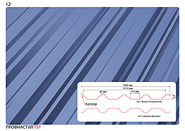 Профнастил Т-57 ПК-57-0,45 мм US Steel Словаччина поліестер,матполіестер, оцинкований профліс для дахів і ангару