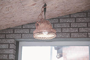 Люстра плетена оригінального дизайну  ⁇  люстри плетені з лози   ⁇  торшери абажури бра